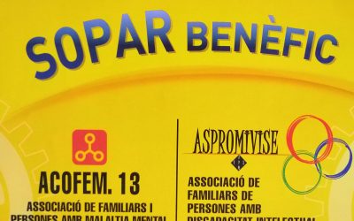 EL PROPER DISSABTE 22 DE JUNY EL ROTARY CLUB ORGANITZA UN SOPAR A BENEFICI D’ASPROMIVISE I ACOFEM